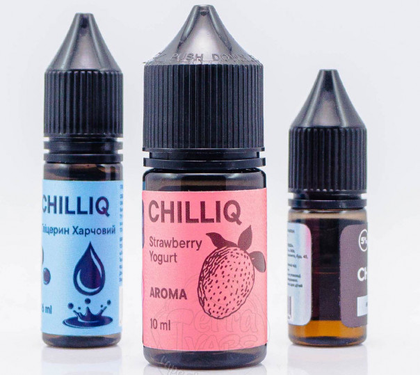 Рідина Chill Up ChilLiq Salt Strawberry Yogurt 30ml 50mg зі смаком полуничного йогурта (набір компонентів)