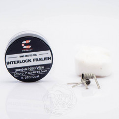 Спіралі Coilology Interlock Fralien Coil з ватою (готовий койл) Ni80 0.07 Ом