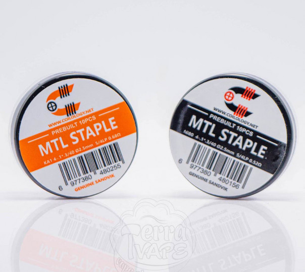 Спирали Coilology Pre-built MTL Staple Coils 10 штук (готовый койл для вейпа)