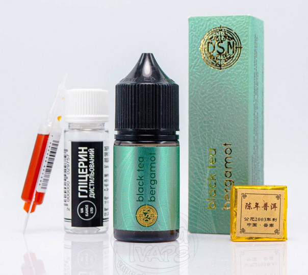 Рідина DSM Tea Salt Black Tea Bergamot 30ml 50mg зі смаком чорного чаю з бергамотом (набір компонентів)