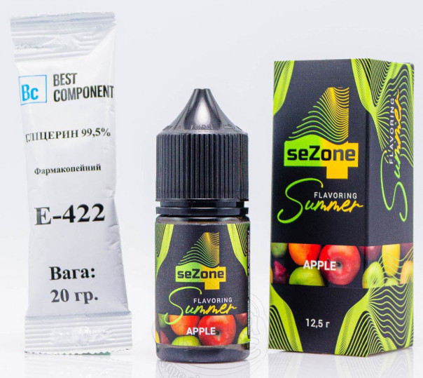 Рідина 4 Sezone Summer Salt Apple 30ml 25mg зі смаком яблука (набір компонентів)