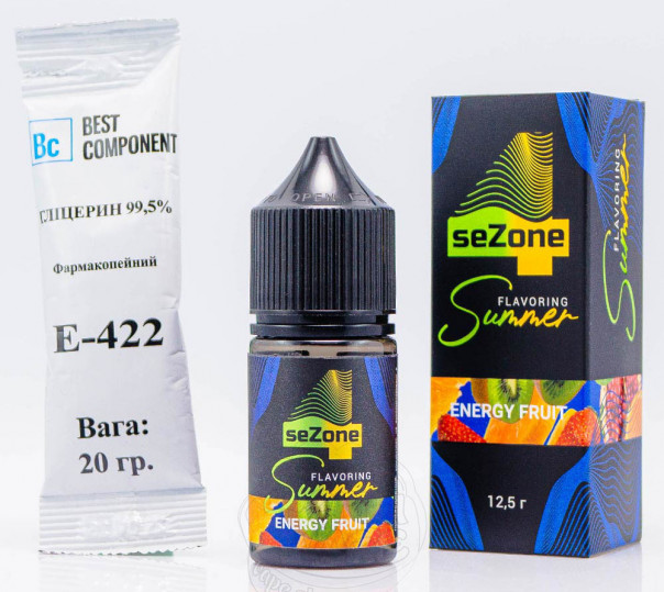 Рідина 4 Sezone Summer Salt Energy Fruit 30ml 50mg зі смаком фруктового міксу (набір компонентів)