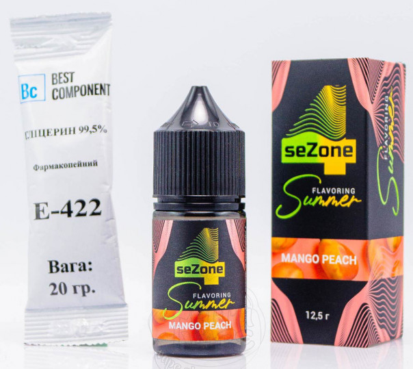 Рідина 4 Sezone Summer Salt Mango Peach 30ml 50mg зі смаком манго і персика (набір компонентів)