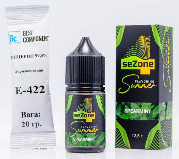 Рідина 4 Sezone Summer Salt Spearmint 30ml 50mg зі смаком освіжаючої м'яти (набір компонентів)