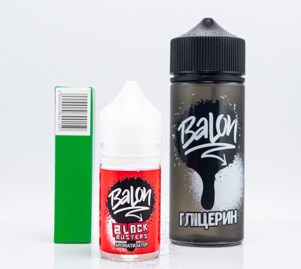Рідина Balon Organic Blockbusters 120ml 3mg зі смаком полуниці з вершками (набір компонентів)