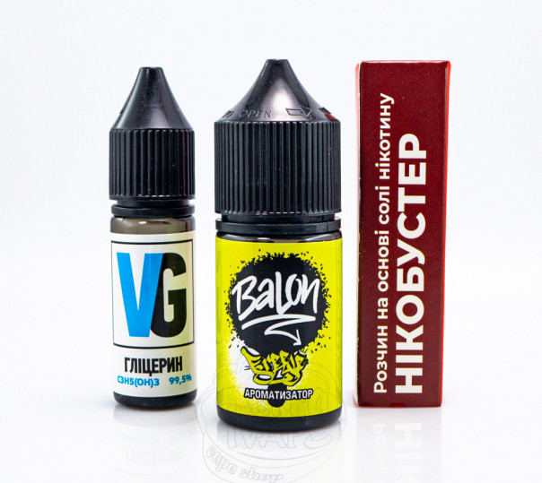 Рідина Balon Salt Free Style 30ml 50mg зі смаком яблука та вишні (набір компонентів)