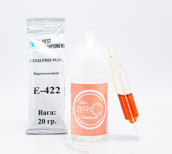 Жидкость BRO Salt Coral 30ml 50mg со вкусом персика (набор компонентов)