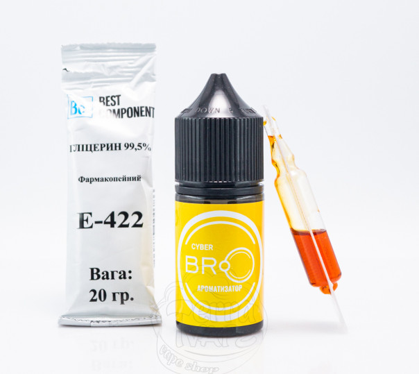 Рідина BRO Salt Cyber 30ml 65mg зі смаком банана з холодком (набір компонентів)
