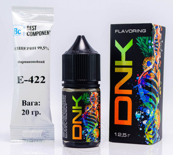 Рідина DNK Salt Tropical Cocktail 30ml 0mg зі смаком тропічного коктейлю (набір компонентів)