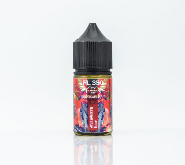 Рідина FL350 Salt Strawberry Lime 30ml 50mg на сольовому нікотині зі смаком полуниці та лайма