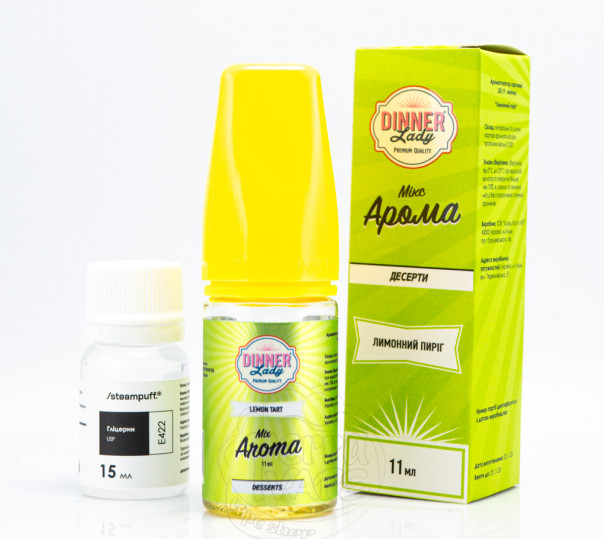 Рідина Dinner Lady Salt Lemon Tart 30ml 50mg зі смаком лимонного пирога (набір компонентів)