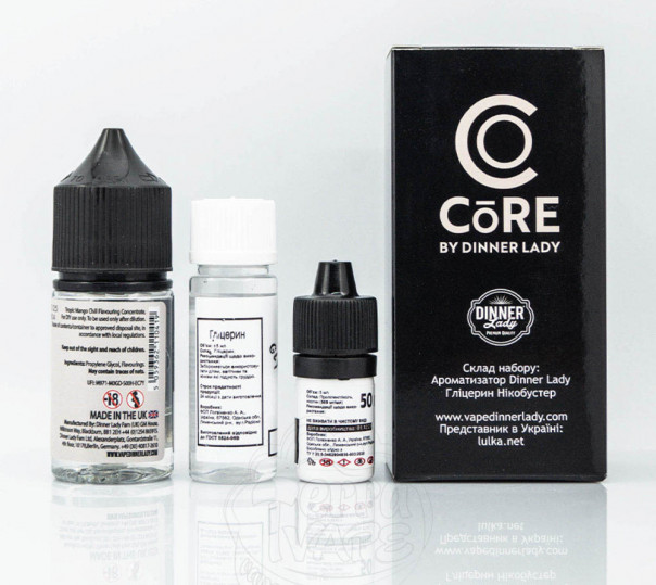 Набор для приготовления жидкости Core by Dinner Lady Salt Mango Chill 30ml 50mg на солевом никотине Набор для приготовления жидкости Core by Dinner Lady Salt Mango Chill 30ml 50mg на солевом никотине