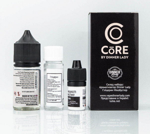Набір для приготування рідини Core by Dinner Lady Salt Tropic Thunder 30ml 50mg на сольовому нікотині Набір для приготування рідини Core by Dinner Lady Salt Tropic Thunder 30ml 50mg на сольовому нікотині