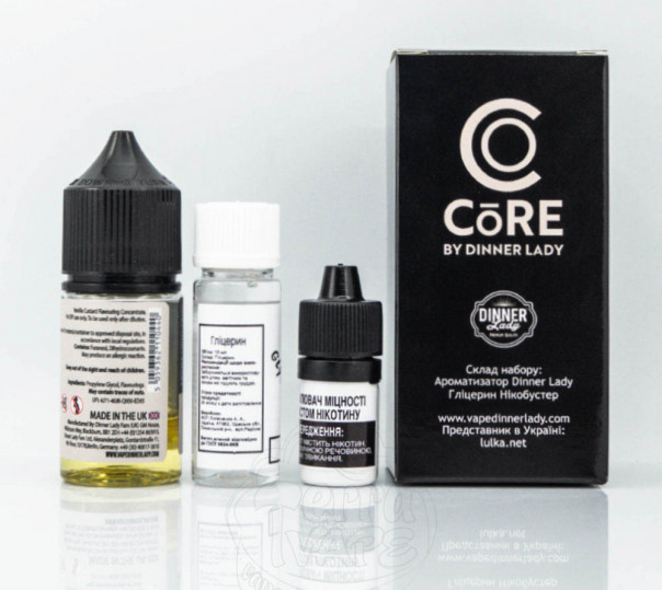 Набор для приготовления жидкости Core by Dinner Lady Salt Vanilla Custard 30ml 25mg на солевом никотине Набор для приготовления жидкости Core by Dinner Lady Salt Vanilla Custard 30ml 25mg на солевом никотине