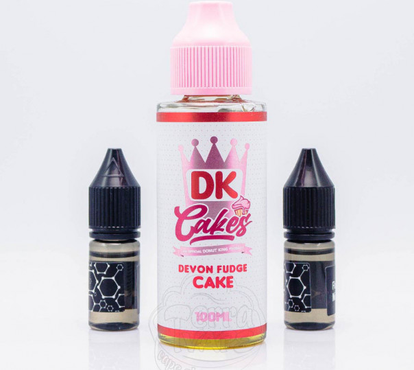Рідина Donut King Organic Devon Fudge Cake 120ml 3mg зі смаком шоколадного торту