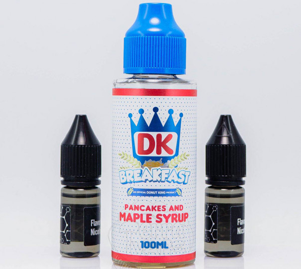 Рідина Donut King Organic Pancakes And Maple Syrup 120ml 3mg зі смаком оладок з кленовим сиропом