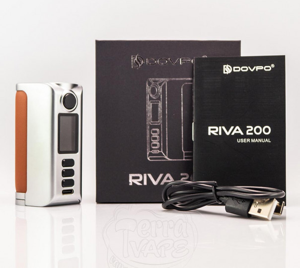 Dovpo Riva 200 Box Mod Black-Brown Бокс мод Dovpo Riva 200 Box Mod Black-Brown Бокс мод
