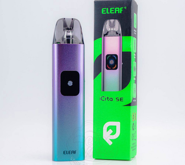 Eleaf iCita SE Pod System Kit 1400mAh Gradient Green-Purple Многоразовая POD система Eleaf iCita SE Pod System Kit 1400mAh Gradient Green-Purple Многоразовая POD система