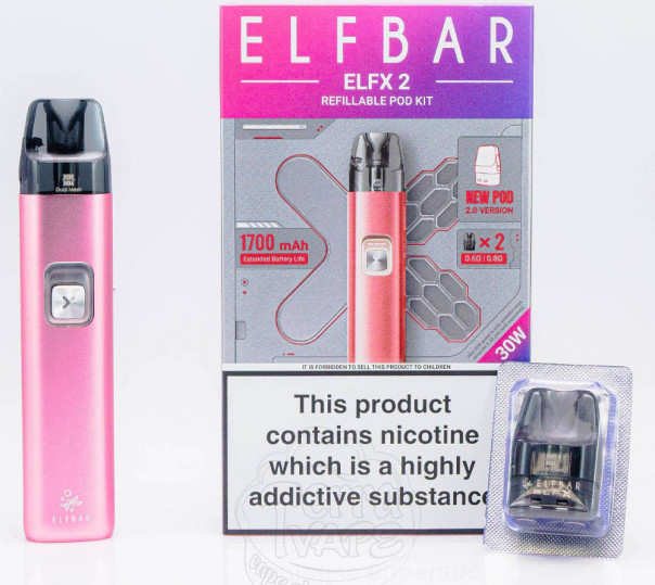 Elf Bar ELFX 2 Pod Kit 1700mAh Space Gray Багаторазова POD система Elf Bar ELFX 2 Pod Kit 1700mAh Space Gray Багаторазова POD система