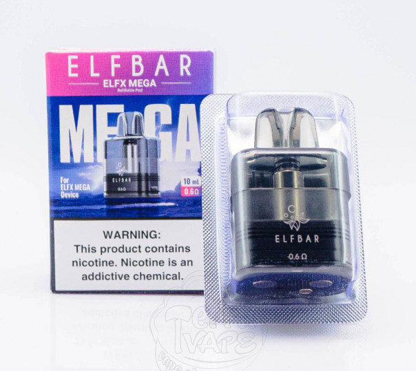 Картридж для многоразовой POD системы ELF BAR ELFX Mega Pod Cartridge 10ml 0.6 Ом
