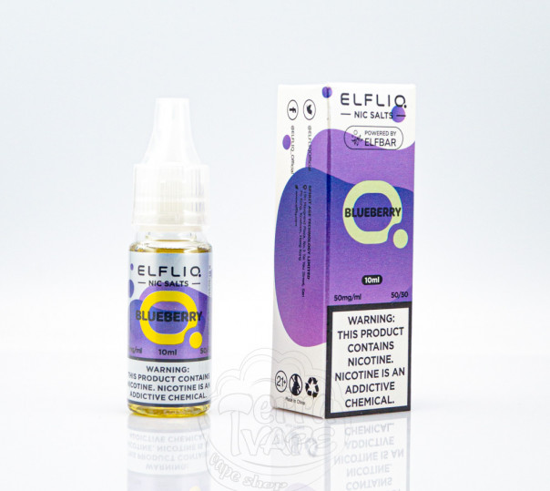 Elf Bar ElfLiq Salt Blueberry 10ml 50mg від ELF BAR (оригінал) зі смаком чорниці