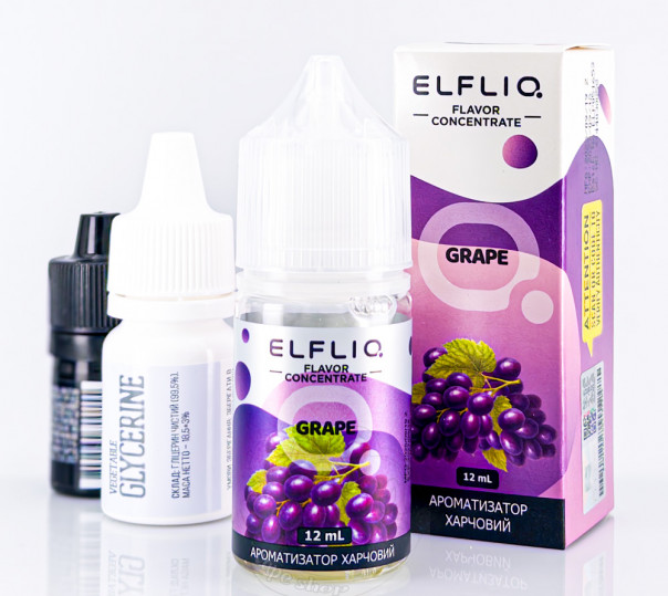 Жидкость Elf Bar ElfLiq Salt Grape 30ml 50mg от ELF BAR (оригинал, набор компонентов) со вкусом винограда