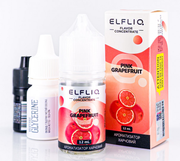 Жидкость ELFLIQ Salt Pink Grapefruit 30ml 50mg от ELF BAR (оригинал, набор компонентов) со вкусом грейпфрута