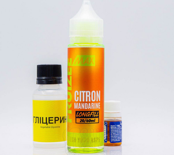 Жидкость Fruizee Max Salt Citrone, Mandarine 60ml 50mg со вкусом лимона и мандарина (набор компонентов)