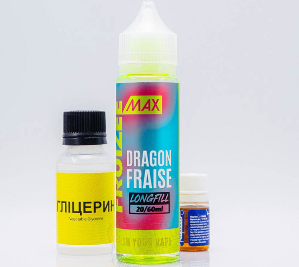 Жидкость Fruizee Max Salt Dragon, Fraise 60ml 50mg со вкусом питахайи и малины (набор компонентов)