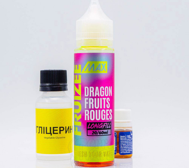 ЖидкостьFruizee Max Salt Dragon, Fruits Rouges 60ml 50mg со вкусом питахайи и красных ягод (набор компонентов)