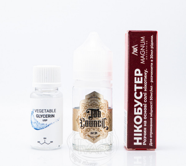 Набір для приготування рідини Tab Council Salt Soft Tab 30ml 25mg зі смаком тютюну (набір компонентів)