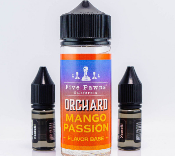 Рідина Five Pawns Orchard Blends Organic Shortfill Mango Passion 100ml 0mg зі смаком манго та маракуї