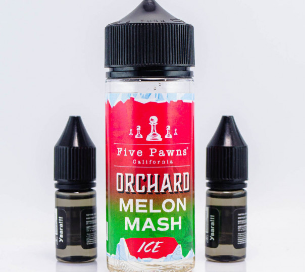Рідина Five Pawns Orchard Blends Organic Shortfill Melon Mash ICE 110ml 1.5mg зі смаком кавуна та дині з льодом