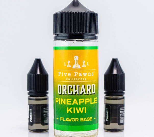 Жидкость Five Pawns Orchard Blends Organic Shortfill Pineapple Kiwi 100ml 0mg со вкусом ананаса и киви