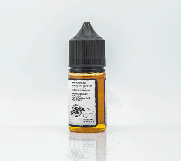 Жидкость Five Pawns Salt Symmetry Six 30ml 30mg на солевом никотине со вкусом печенья с клубникой и ревенем