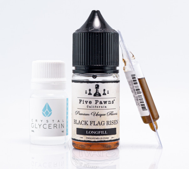Рідина Five Pawns Salt Black Flag Risen 30ml 50mg зі смаком тютюну з кавою (набір компонентів)