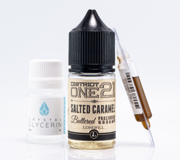 Рідина Five Pawns The Legacy Collection Salt District One21 Salted Caramel 30ml 50mg зі смаком солоної карамелі, праліне і вершків (набір компонентів)