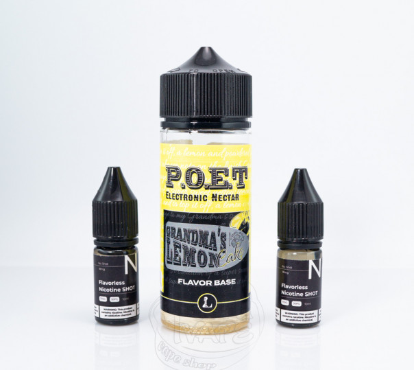 Рідина Five Pawns Legacy Collection Organic Shortfill Poet Grandma's Lemon Cake 100ml 0mg без нікотину