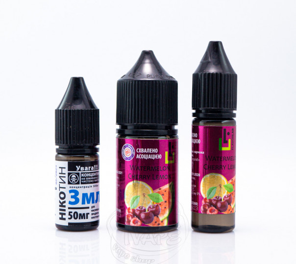 Рідина Aroma Max Salt Watermelon Cherry Lemon 30ml 50mg зі смаком кавуна, вишні та лимона (набір компонентів)