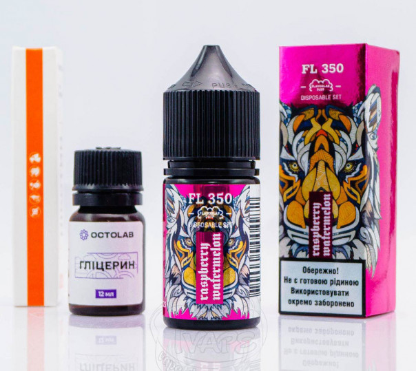 Жидкость Flavorlab FL350 Salt Raspberry Watermelon 30ml 50mg со вкусом арбуза и малины с холодком (набор компонентов)