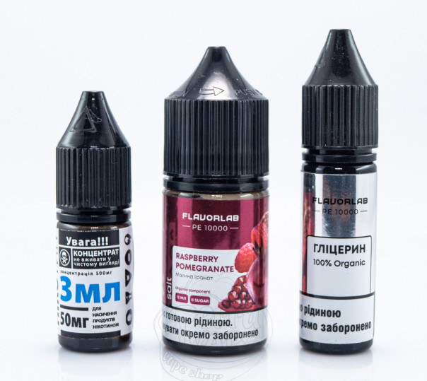 Жидкость FlavorLab PE 10000 Salt Raspberry Pomegranate Ice 30ml 50mg (набор компонентов)