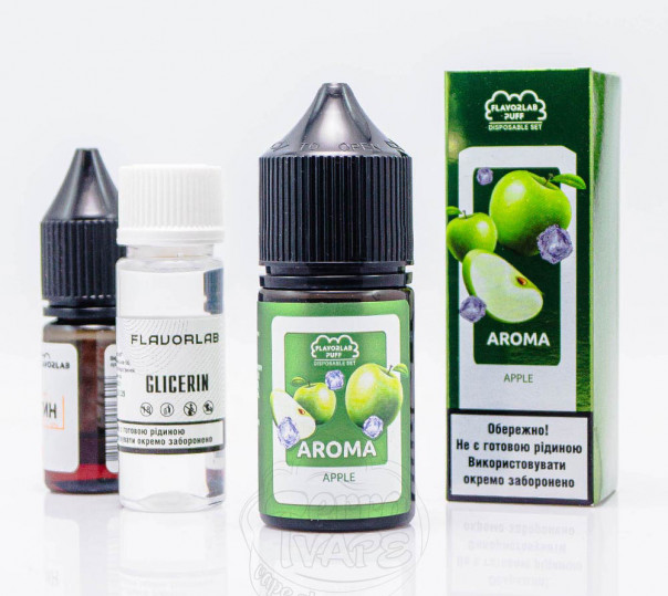 Жидкость Flavorlab Puff Salt Apple 30ml 50mg со вкусом яблока (набор компонентов)