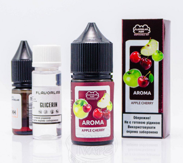 Жидкость Flavorlab Puff Salt Apple Cherry 30ml 50mg со вкусом яблока и вишни (набор компонентов)