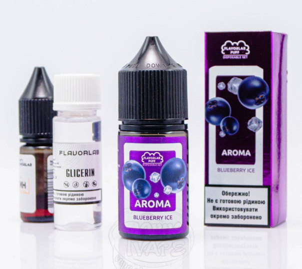 Жидкость Flavorlab Puff Salt Blueberry Ice 30ml 50mg со вкусом черники со льдом (набор компонентов)