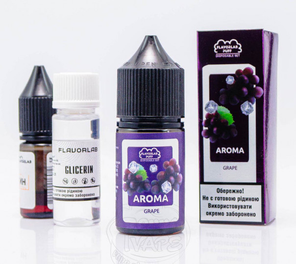 Жидкость Flavorlab Puff Salt Grape 30ml 50mg со вкусом винограда (набор компонентов)