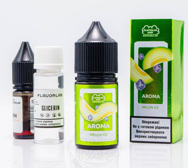 Жидкость Flavorlab Puff Salt Melon Ice 30ml 50mg со вкусом дыни со льдом (набор компонентов)