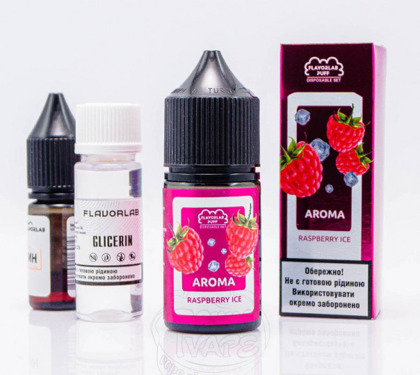 Жидкость Flavorlab Puff Salt Raspberry Ice 30ml 50mg со вкусом малины со льдом (набор компонентов)