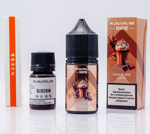 Рідина Flavorlab Ripe Salt Latte Chocolate 30ml 50mg зі смаком шоколадного лате (набір компонентів)