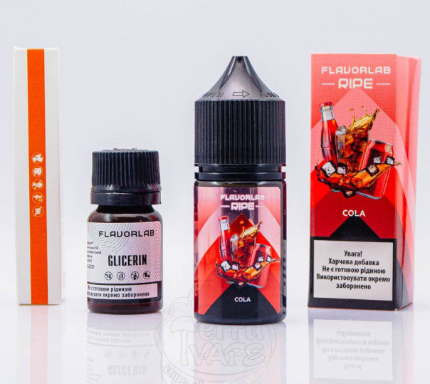 Рідина Flavorlab Ripe Salt Cola 30ml 50mg зі смаком кока-коли (набір компонентів)
