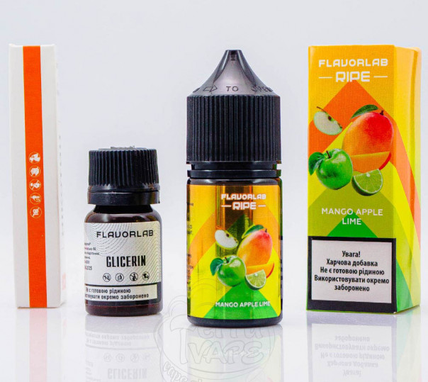 Рідина Flavorlab Ripe Salt Mango Apple Lime 30ml 50mg зі смаком яблука, манго і лайма (набір компонентів)
